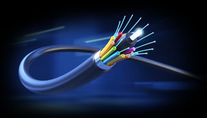 Ilustração de cabo de fibra óptica Melolink